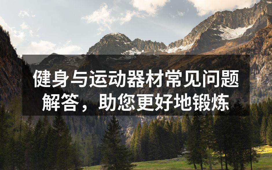 健身器材的多样选择