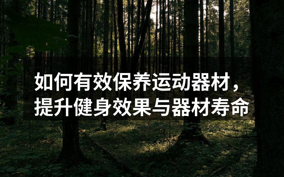 定期清洁运动器材，保持最佳状态
