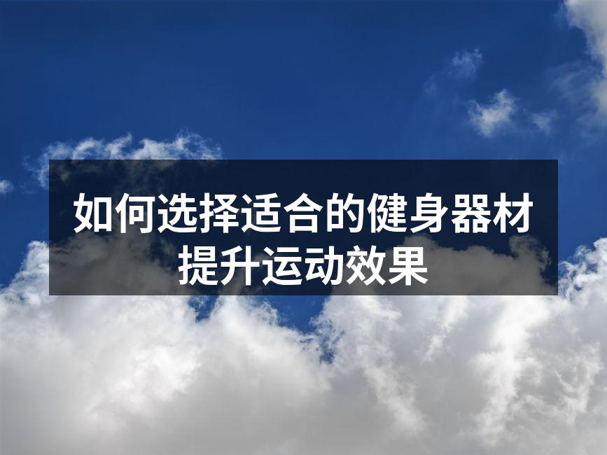 多种健身器材选择