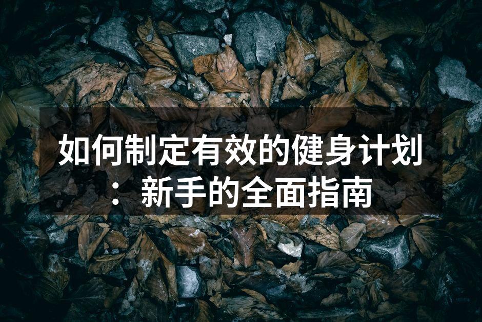 制定健身计划的关键步骤